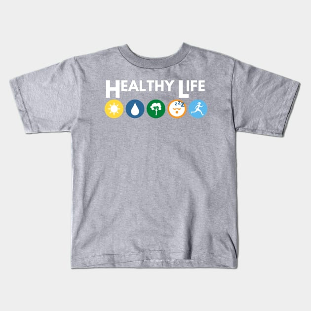 Healthy Life With Color Kids T-Shirt by GHillDesigns
